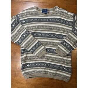 Vintage Old Glory Pullover Sweater Men's Size Large Made In USA